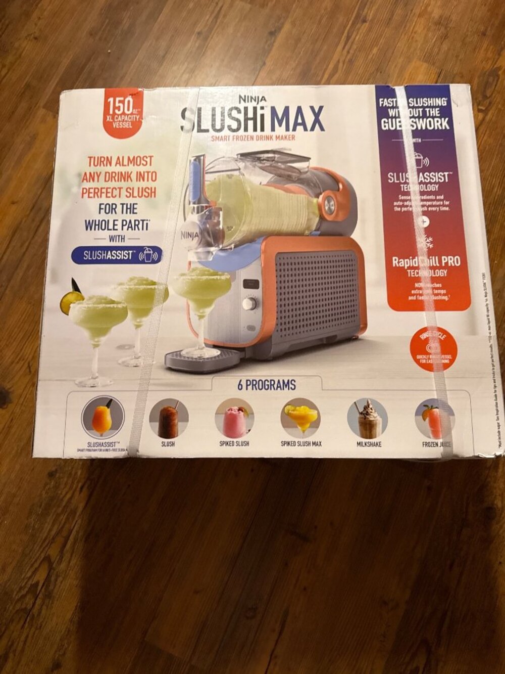 Ninja - SLUSHi Max Smart Frozen Drink Maker 150 oz - Blue & Peach New In Box